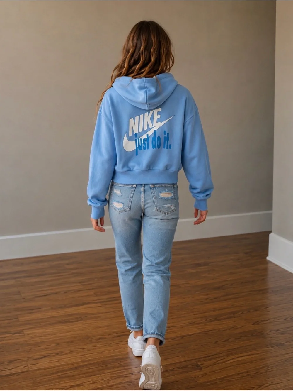 NWT Nike Sportswear Gurls Club Fleece Cropped Hoodie